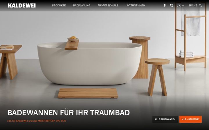 Screenshot of kaldewei.de