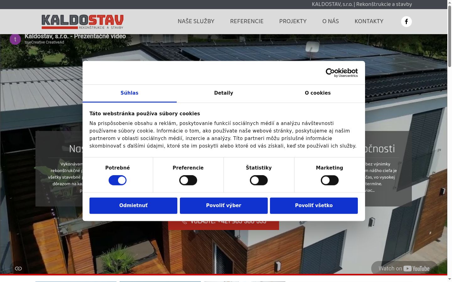 Sutikimo reklamjuostės, rodytos prieš bet kokią sąveiką, ekrano kopija