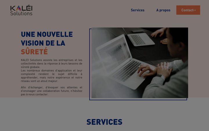 Screenshot of kalei-solutions.fr