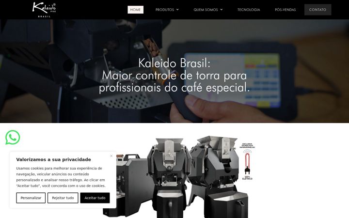 Screenshot of kaleidobrasil.com.br