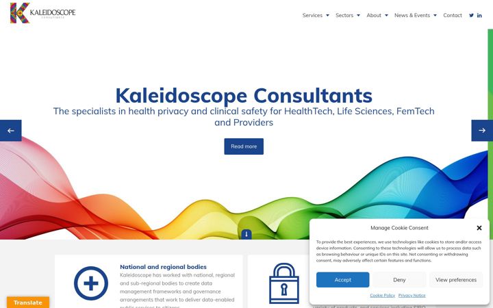Screenshot of kaleidoscopeconsultants.com