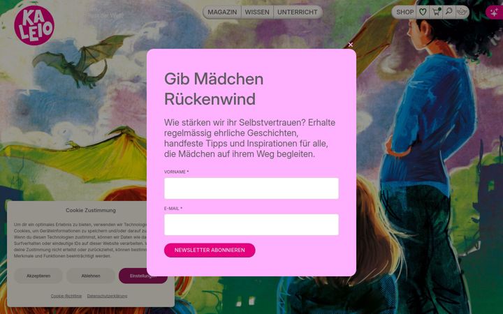 Screenshot of kaleiomag.ch