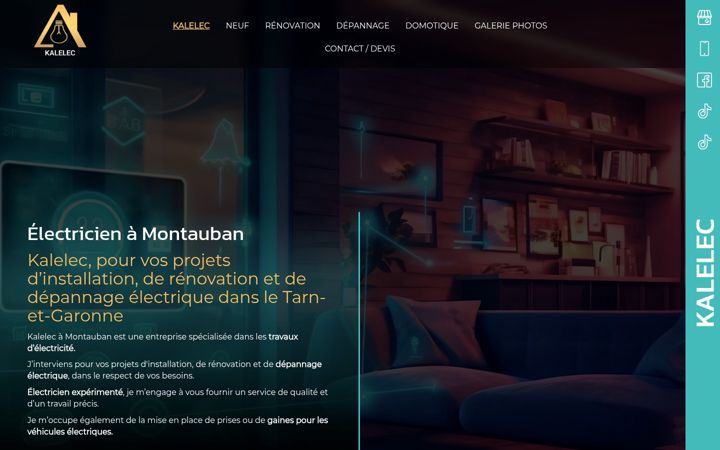 Screenshot of kalelec.fr