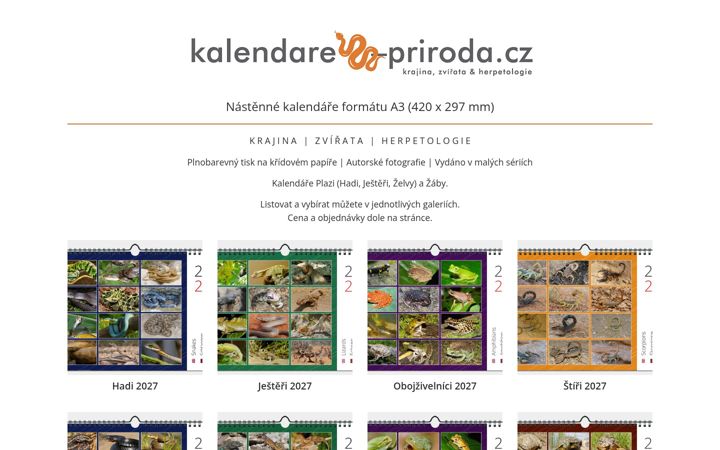 Screenshot of kalendare-priroda.cz