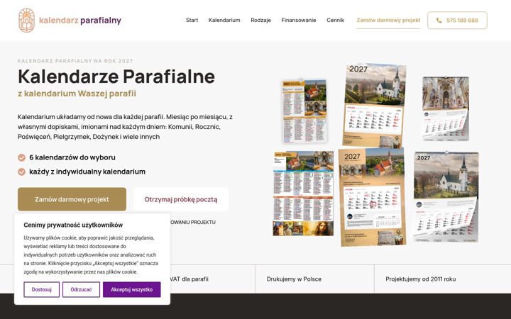Screenshot of kalendarzparafialny.pl