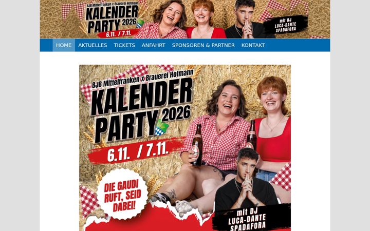 Screenshot of kalenderparty.de