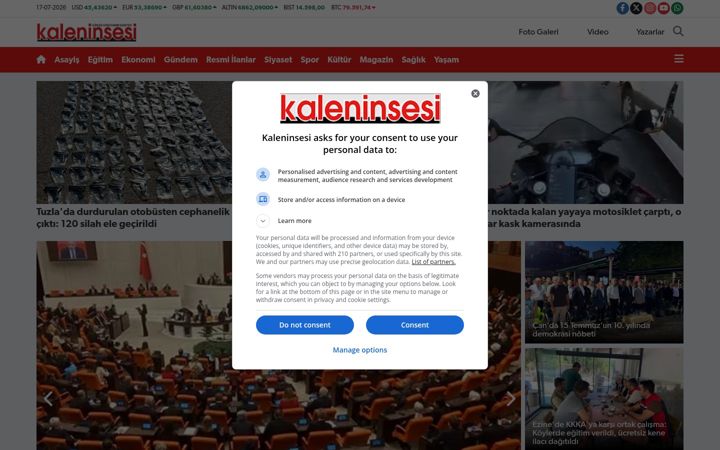 Snimka zaslona za kaleninsesi.com