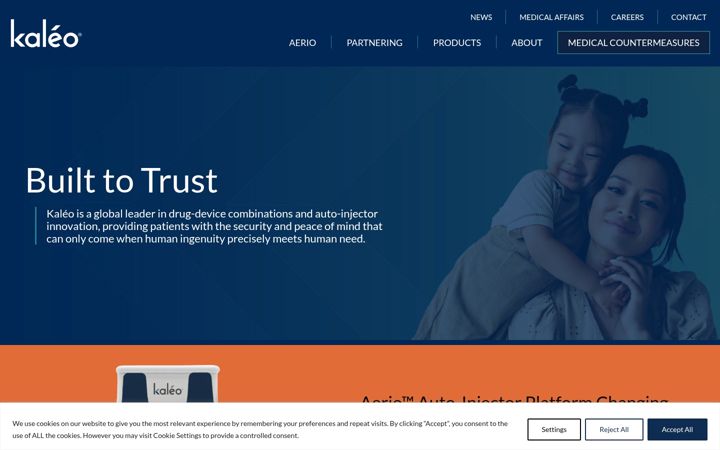 Screenshot of kaleo.com