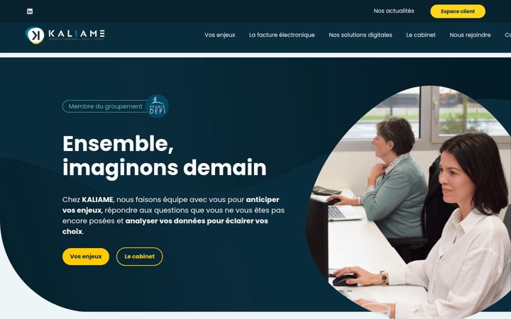 Screenshot of kaliame.fr