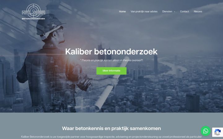 Screenshot of kaliberbeton.nl