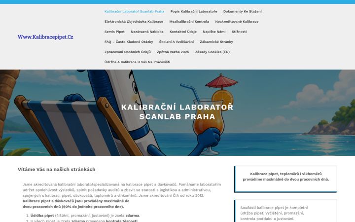 Screenshot of kalibracepipet.cz