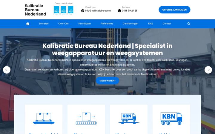 Screenshot of kalibratiebureau.nl
