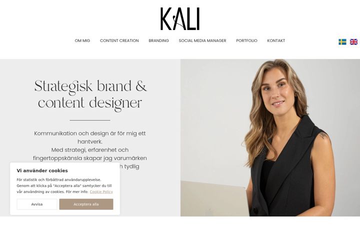 Screenshot of kalicreative.se