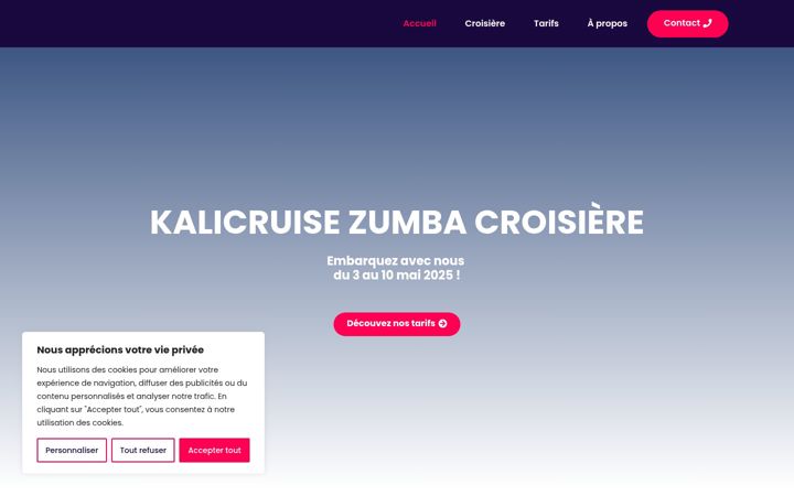 Screenshot of kalicruise.fr