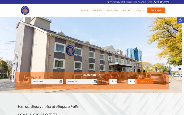Screenshot of kalikahotel.com