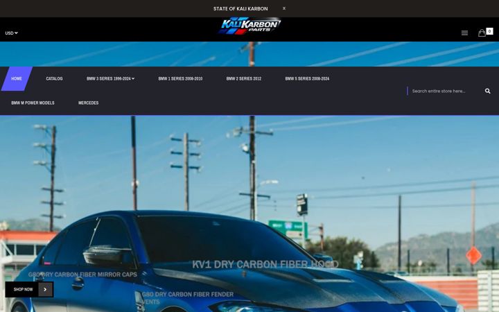 Screenshot of kalikarbon.com