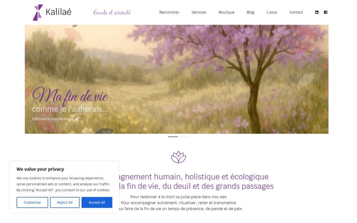 Screenshot of kalilae.fr