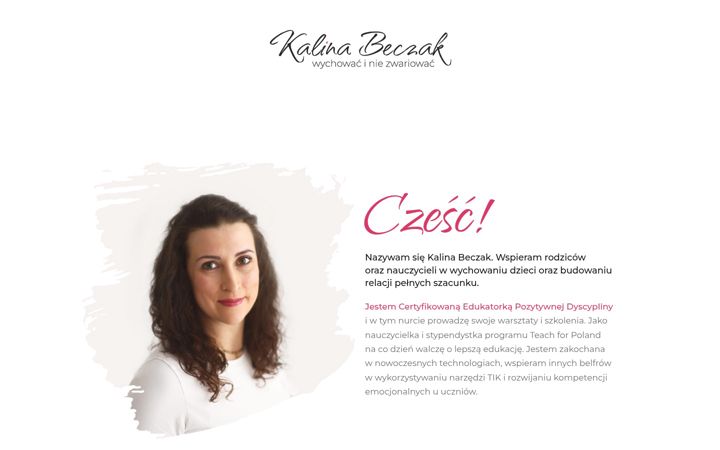 Screenshot of kalinabeczak.pl