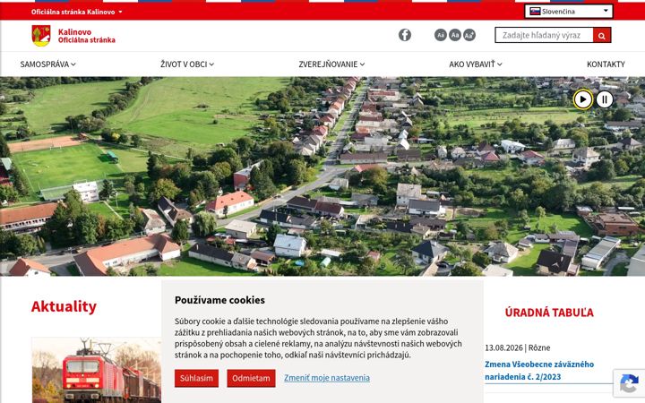Screenshot of kalinovo.sk