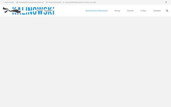 Screenshot of kalinowskinurkowanie.pl