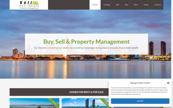 Screenshot of kalirealestate.com