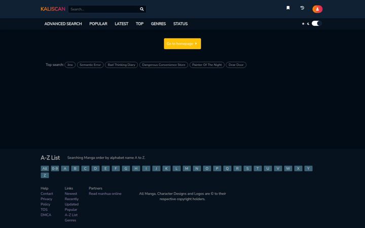 Screenshot of kaliscan.me