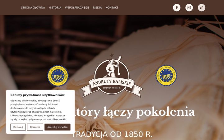 Screenshot of kaliskieandruty.pl