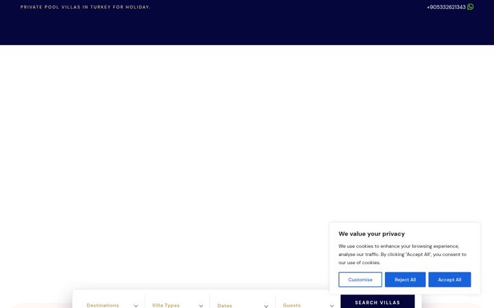 Screenshot of kalkanvillas.com