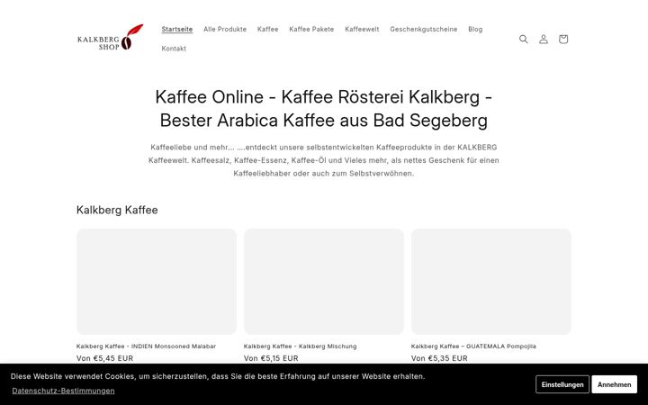 Screenshot of kalkbergshop.de