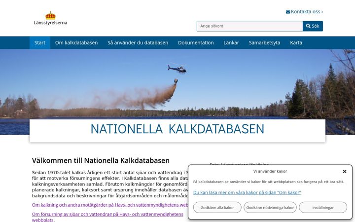 Screenshot of kalkdatabasen.se