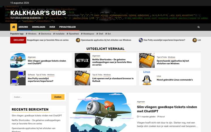 Screenshot of kalkhaar.nl