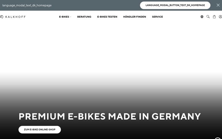 Screenshot of kalkhoff-bikes.com