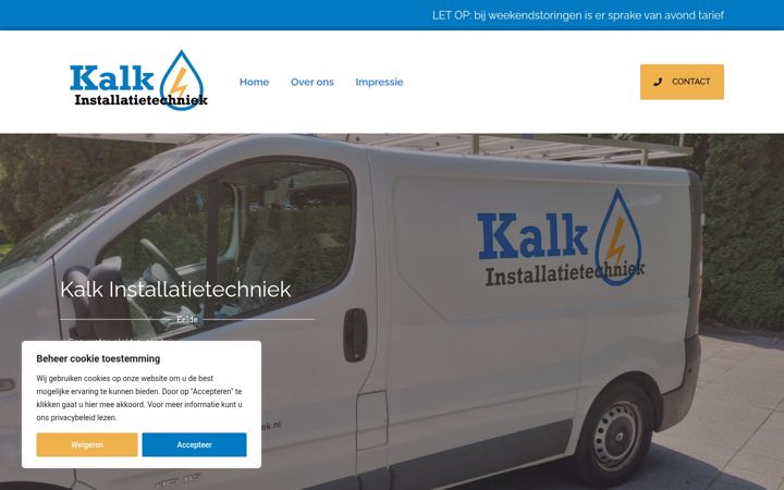 Screenshot of kalkinstallatietechniek.nl