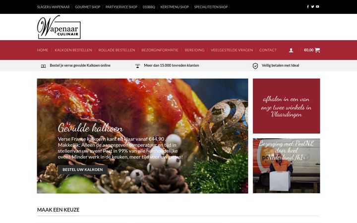 Screenshot of kalkoenmetkerst.nl