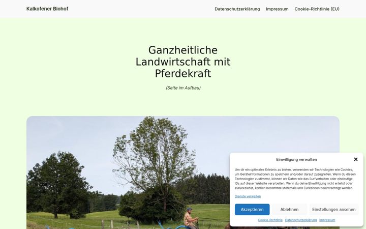 Screenshot of kalkofener-biohof.de