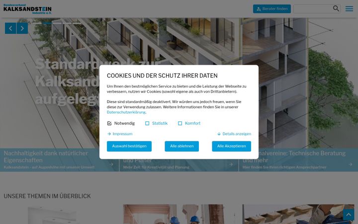Screenshot of kalksandstein.de