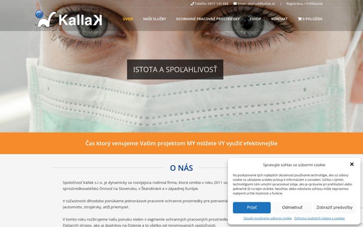 Screenshot of kallak.sk