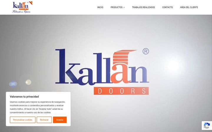 Screenshot of kallandoors.com