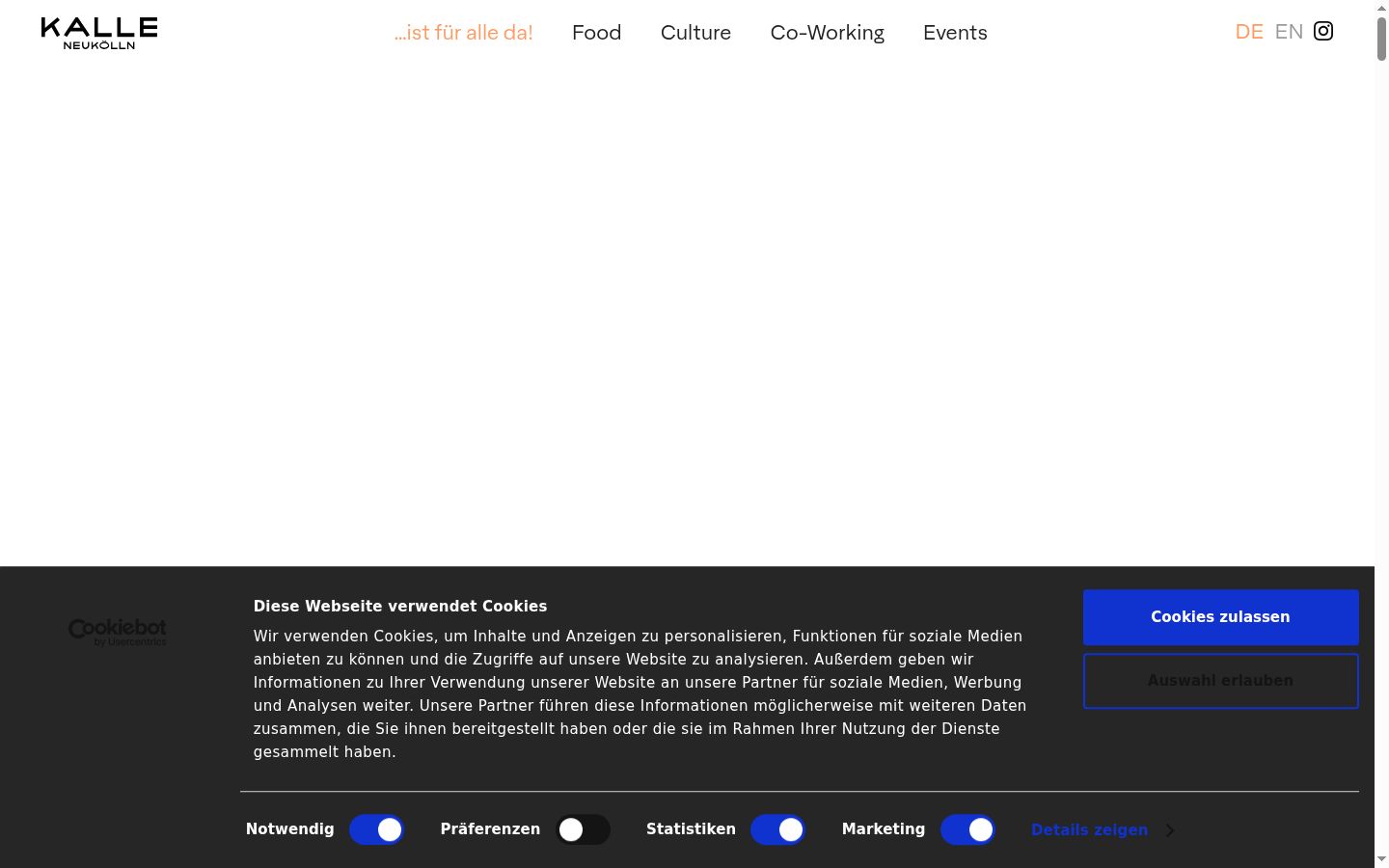 Capture d'écran de la bannière de consentement affichée avant toute interaction