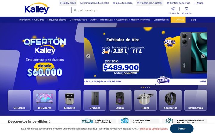 Screenshot of kalley.com.co