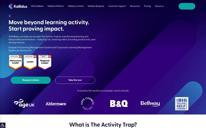Screenshot of kallidus.com