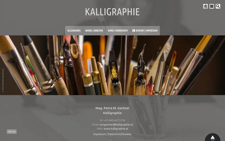 Screenshot of kalligraphie.at