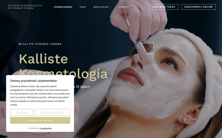 Screenshot of kalliste-kosmetologia.pl