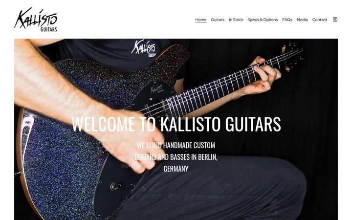 Screenshot of kallistoguitars.de