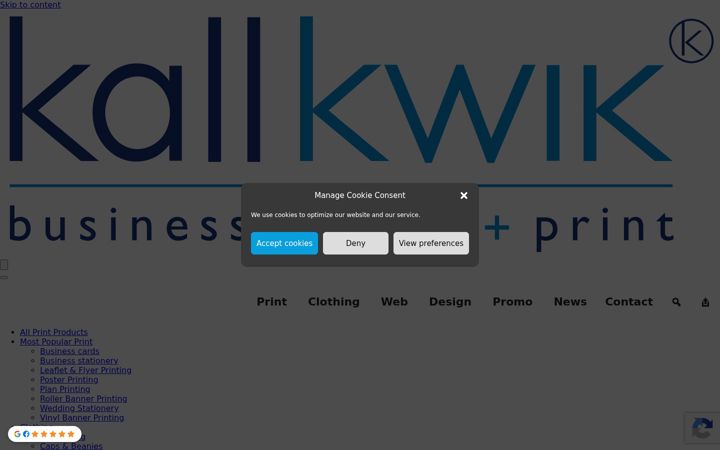Screenshot of kallkwikburystedmunds.co.uk