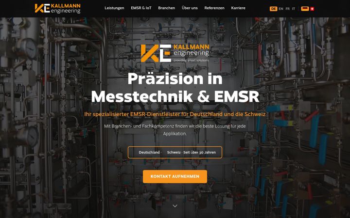 Screenshot of kallmann-engineering.com