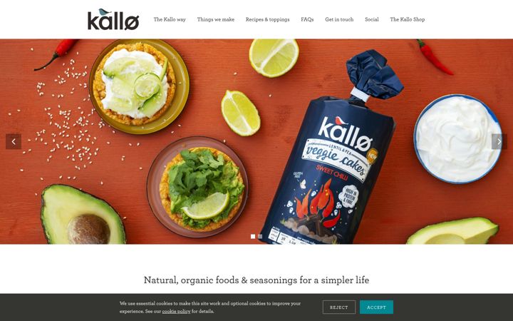Screenshot of kallo.com