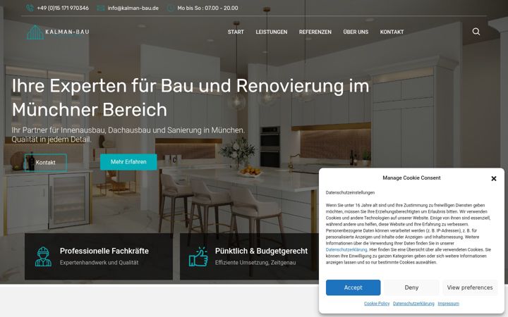 Screenshot of kalman-bau.de
