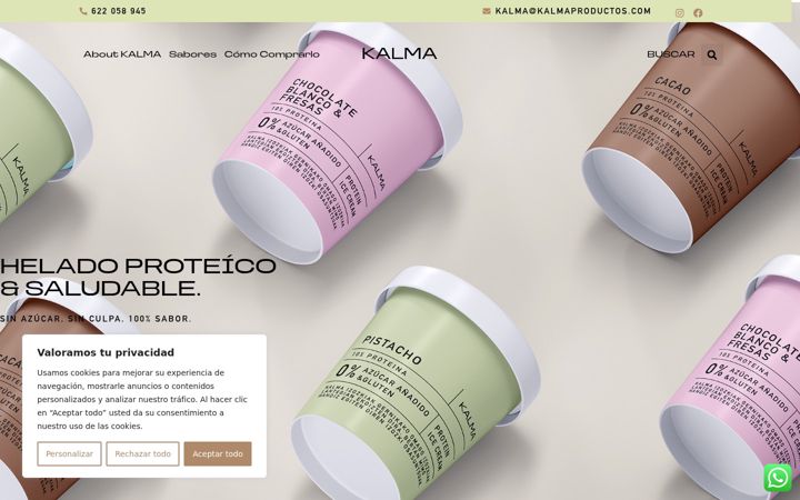 Screenshot of kalmaproductos.com