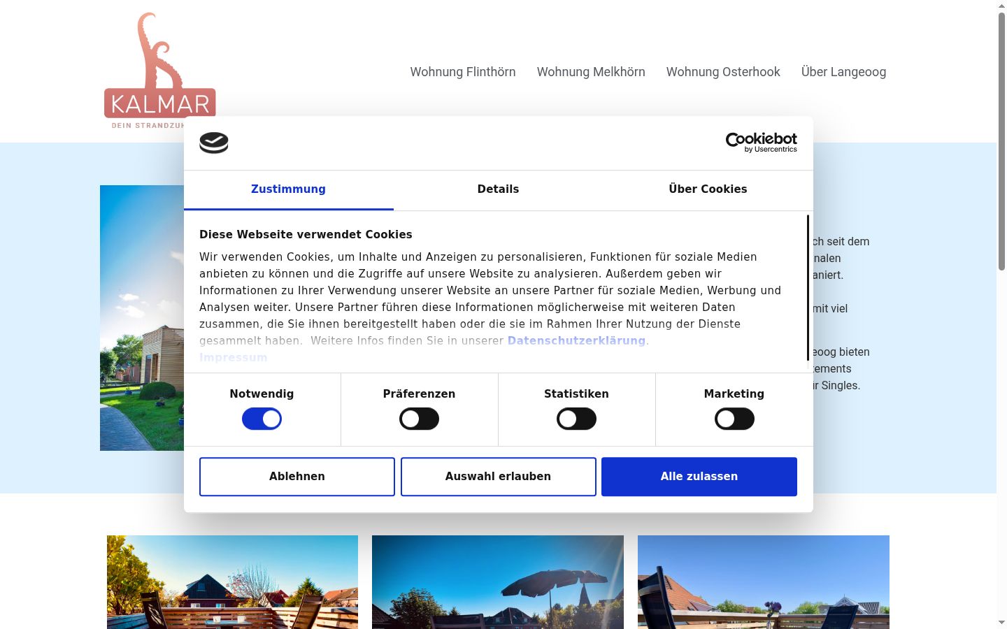Capture d'écran de la bannière de consentement affichée avant toute interaction